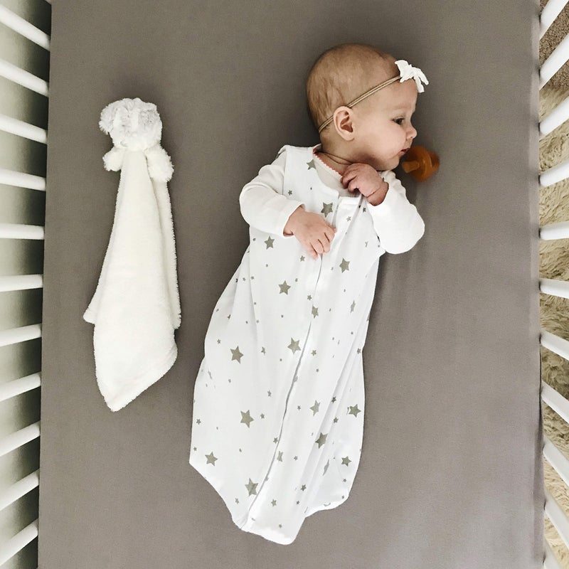 Ely's & Co. Baby Wearable Blanket - Baby Sleep Sack 100% Cotton - Sleep Sack 3-6 Months - Comfy Soft Lightweight, 2-Pack Set Gender Neutral Grey - Image 2